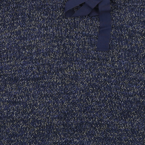Phase Eight Womens Blue Round Neck Geometric Acrylic Pullover Jumper Size 10