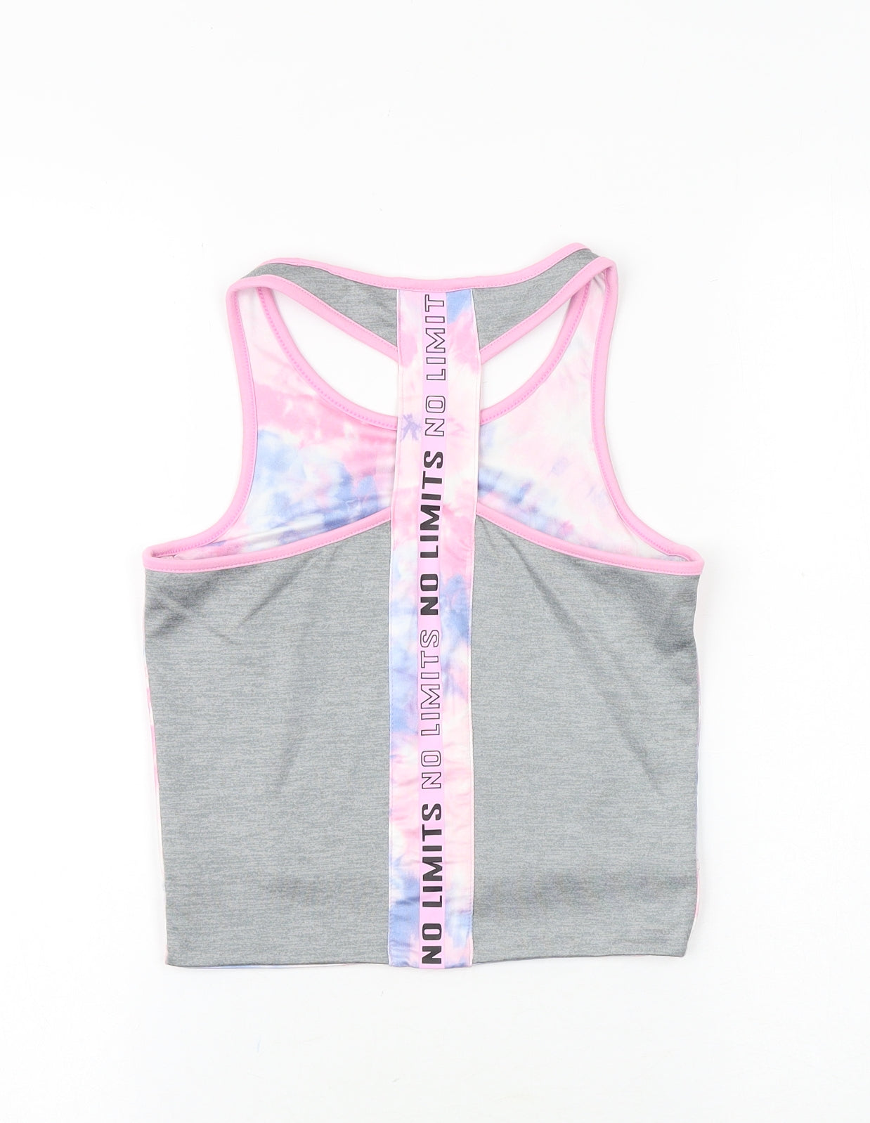 Primark Girls Grey Polyester Basic Tank Size 11-12 Years Round Neck Pullover