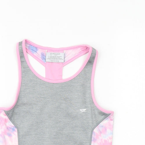Primark Girls Grey Polyester Basic Tank Size 11-12 Years Round Neck Pullover