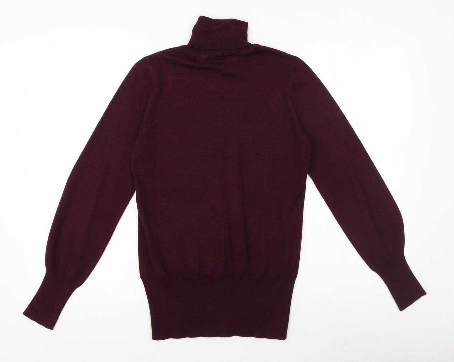 Oasis Womens Purple Roll Neck Viscose Pullover Jumper Size S