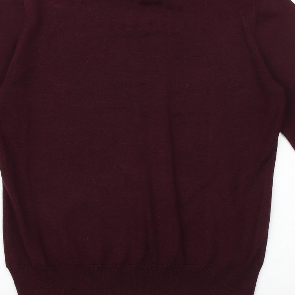 Oasis Womens Purple Roll Neck Viscose Pullover Jumper Size S