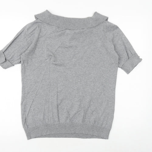 East 5th Womens Grey Round Neck Cotton Pullover Jumper Size L