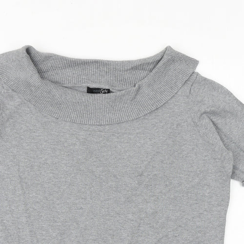 East 5th Womens Grey Round Neck Cotton Pullover Jumper Size L