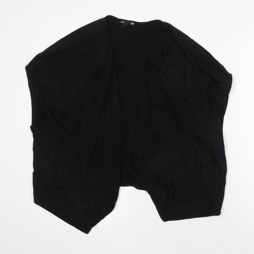H&M Womens Black V-Neck Acrylic Cardigan Jumper Size XS