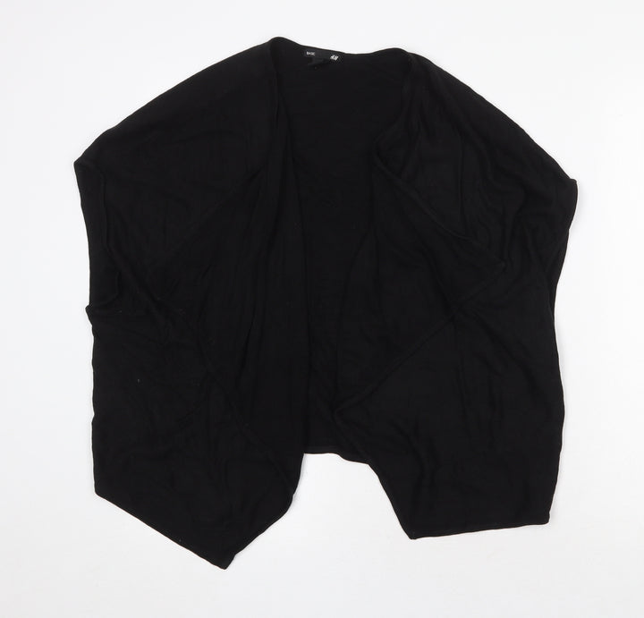 H&M Womens Black V-Neck Acrylic Cardigan Jumper Size XS