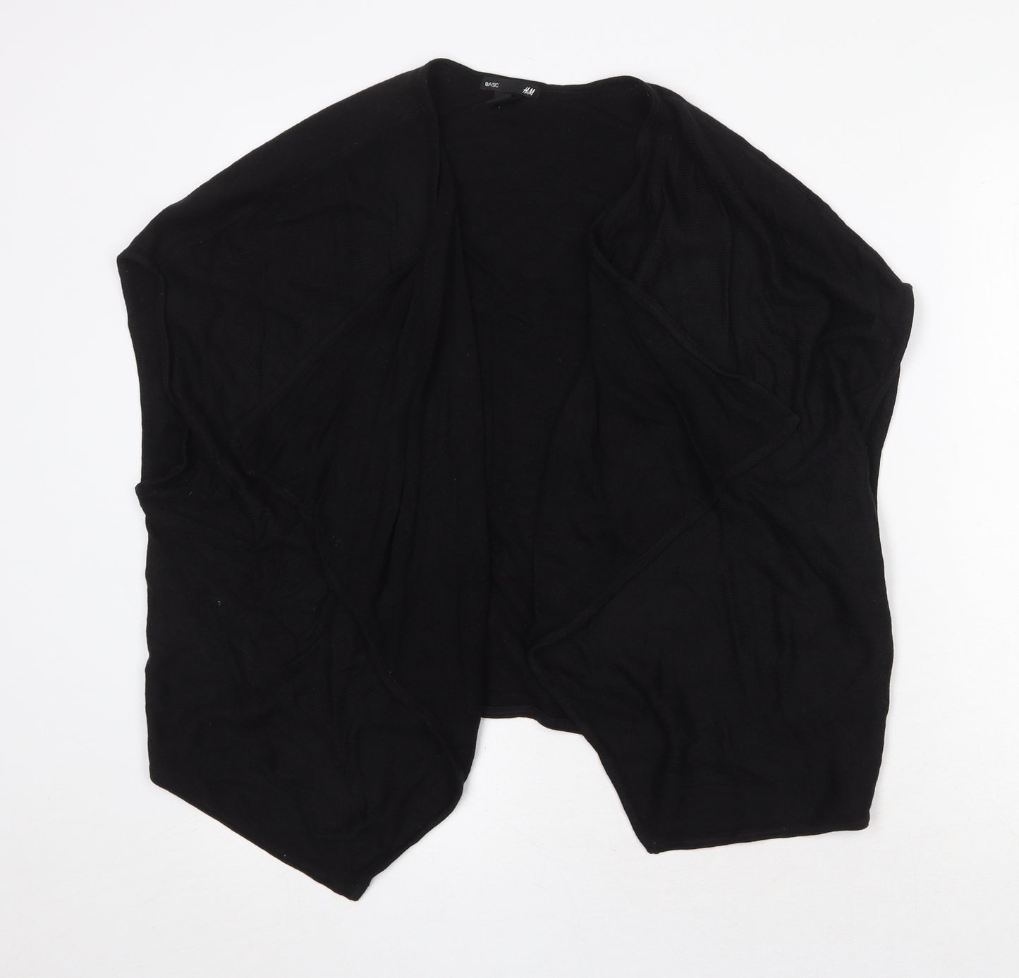 H&M Womens Black V-Neck Acrylic Cardigan Jumper Size XS