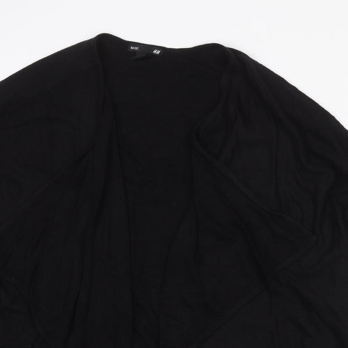 H&M Womens Black V-Neck Acrylic Cardigan Jumper Size XS