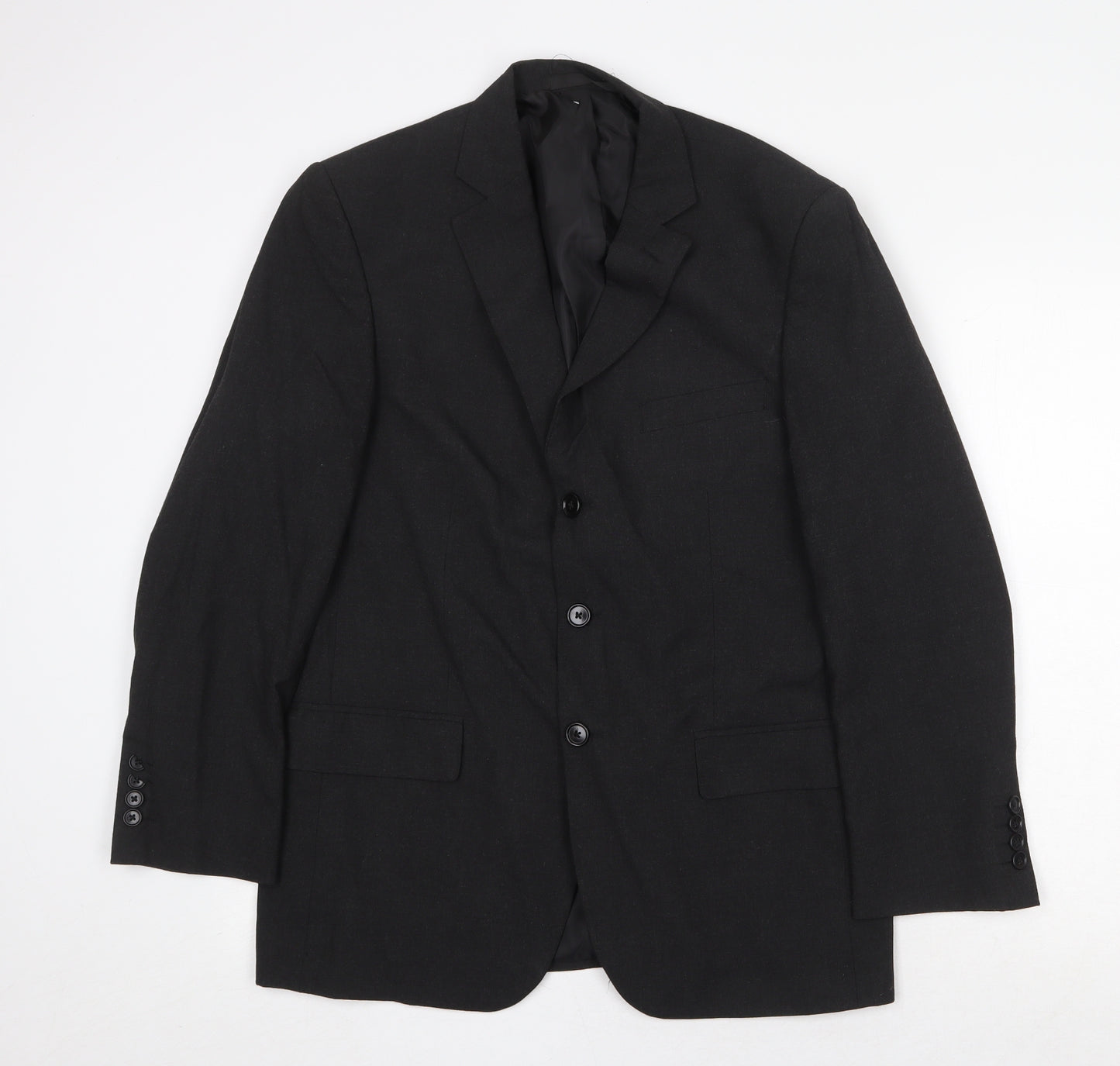 Marks and Spencer Mens Grey Polyester Jacket Blazer Size 38 Regular