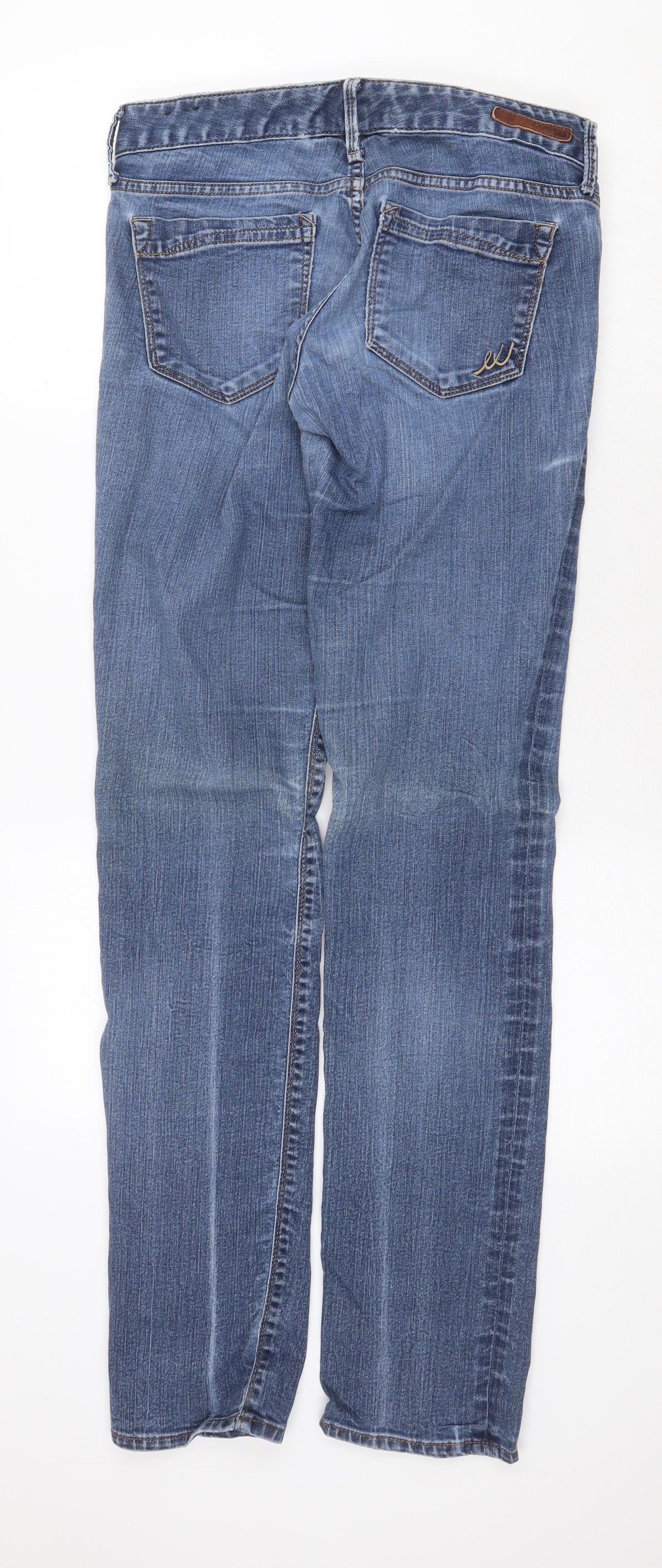 Express Jeans Womens Blue Cotton Straight Jeans Size 32 in Regular Zip