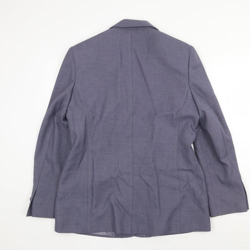 Autonomy Womens Grey Polyester Jacket Suit Jacket Size 14