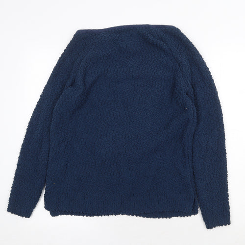 Lee Cooper Womens Blue V-Neck Polyester Pullover Jumper Size 10