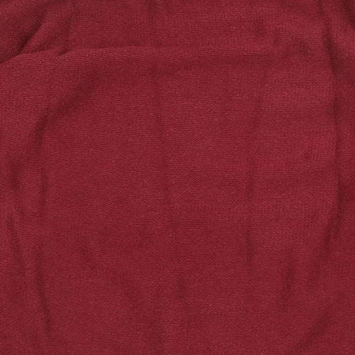 Debenhams Womens Red Round Neck Acrylic Pullover Jumper Size 14