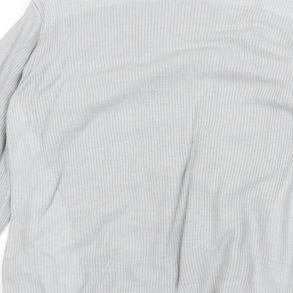 Marks and Spencer Womens Grey Round Neck Acrylic Pullover Jumper Size 14 - Twin Set