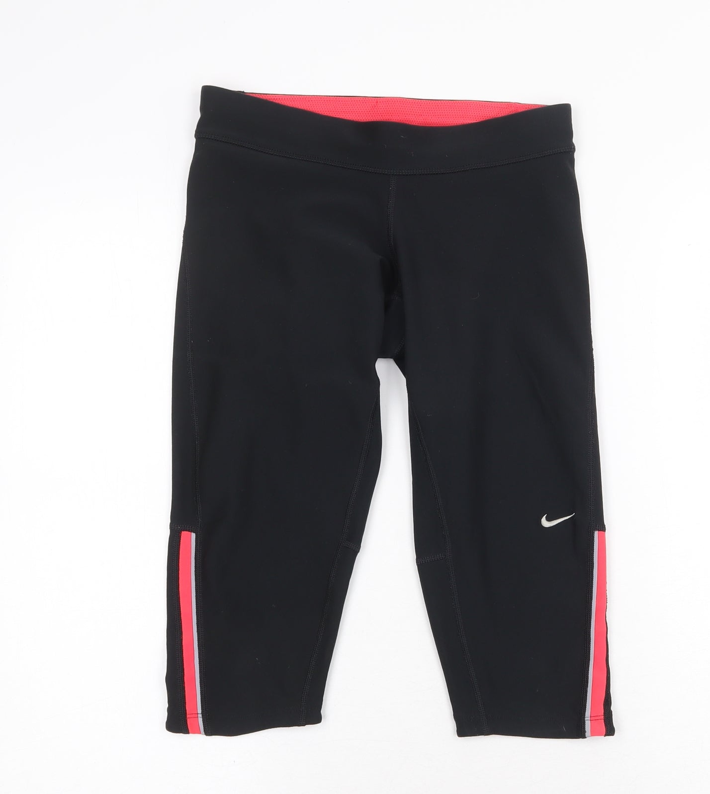 Nike Womens Black Polyester Cropped Leggings Size XS Regular Pullover