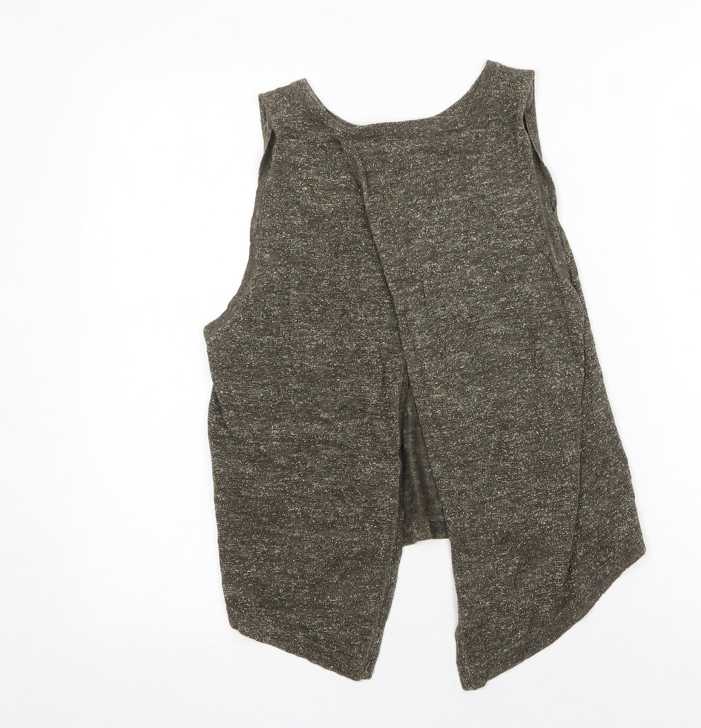 River Island Womens Green Acrylic Basic Tank Size 8 Round Neck