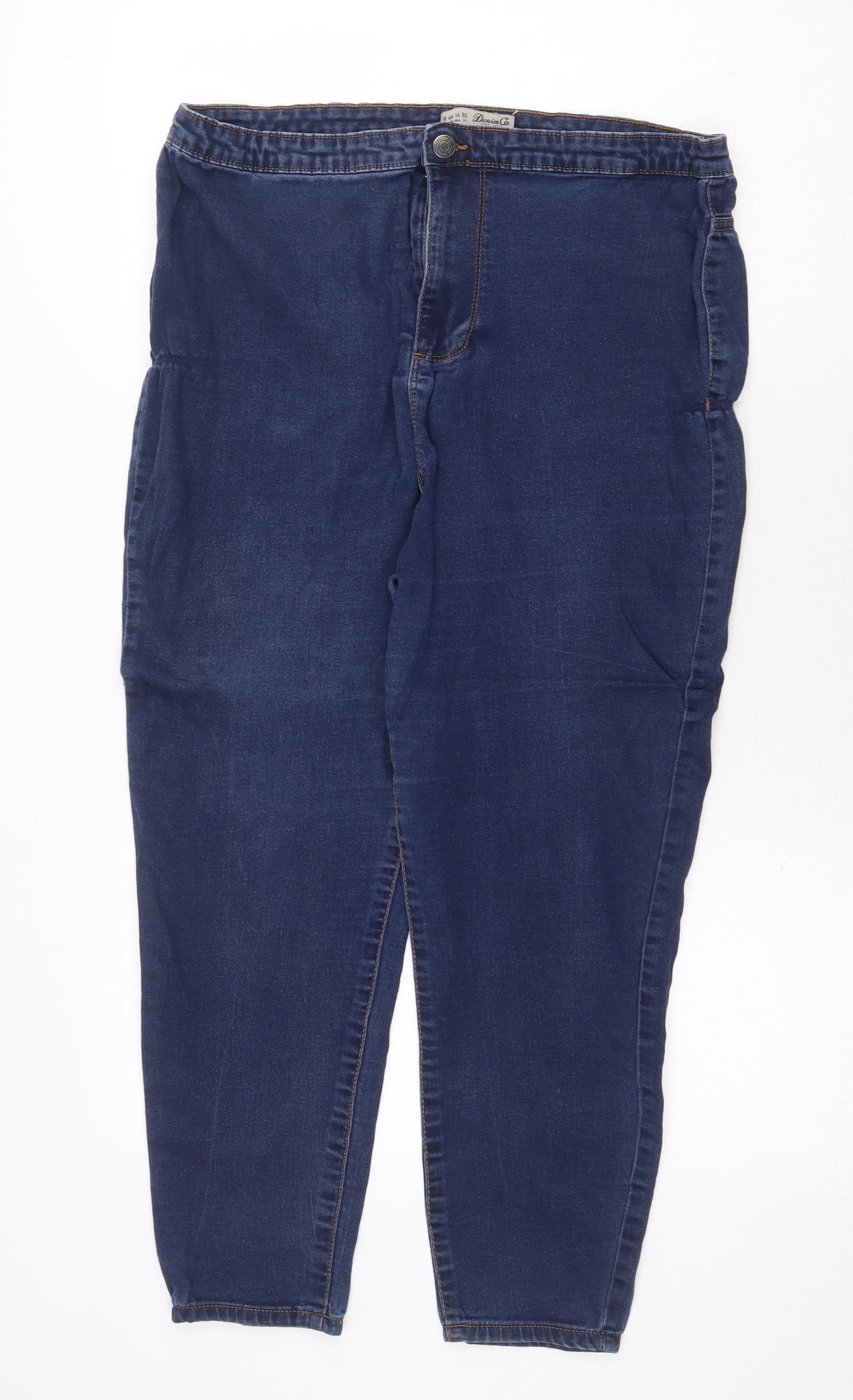 Denim & Co. Womens Blue Cotton Skinny Jeans Size 18 Regular Zip