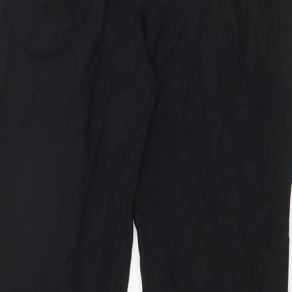 New Look Womens Black Polyester Trousers Size 12 Regular Zip
