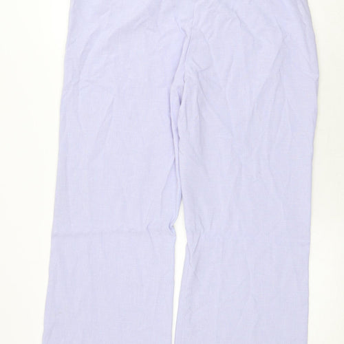 Essentials Womens Purple Polyester Trousers Size 16 Regular Zip