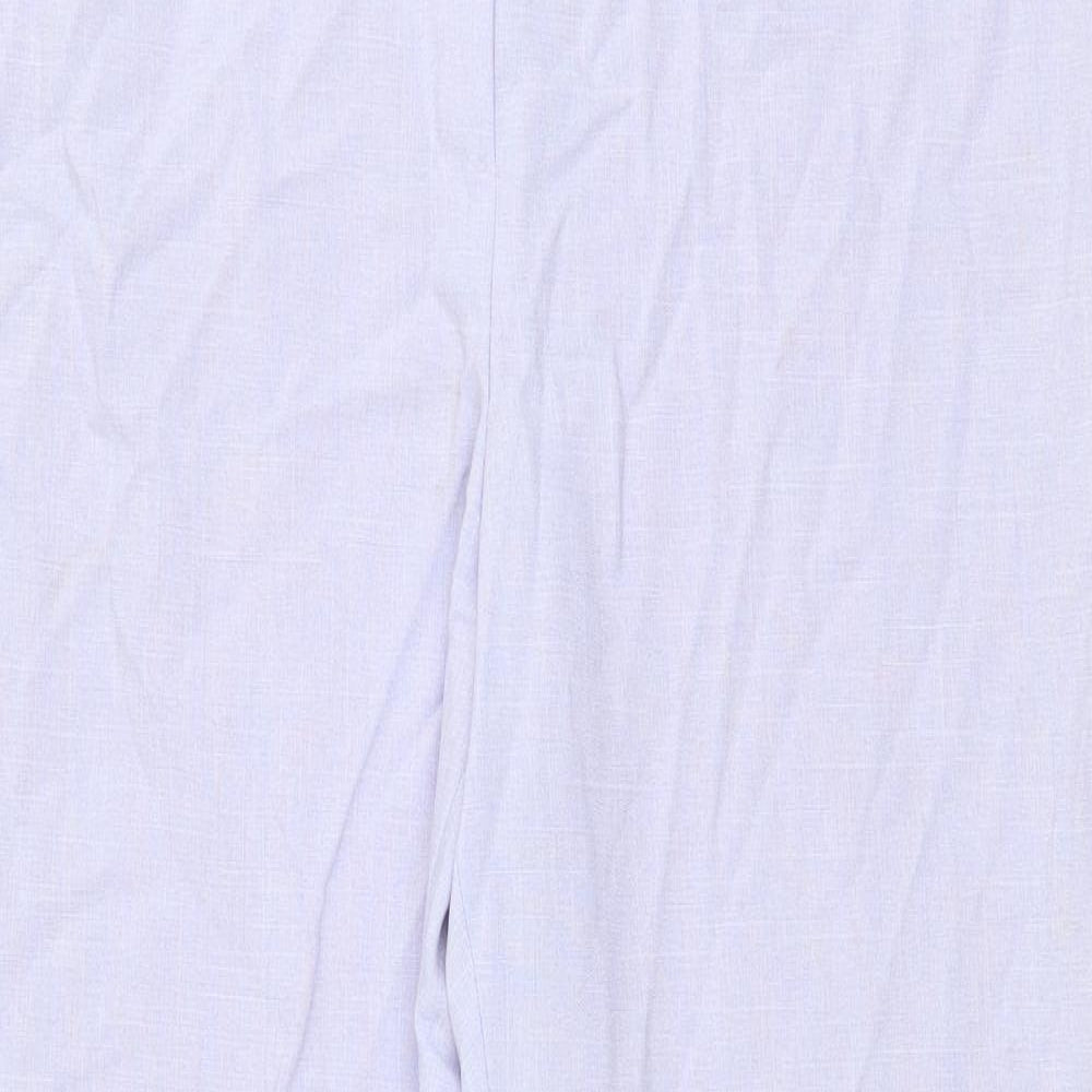 Essentials Womens Purple Polyester Trousers Size 16 Regular Zip