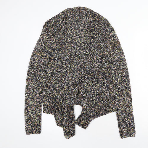 Zara Womens Multicoloured V-Neck Cotton Cardigan Jumper Size S