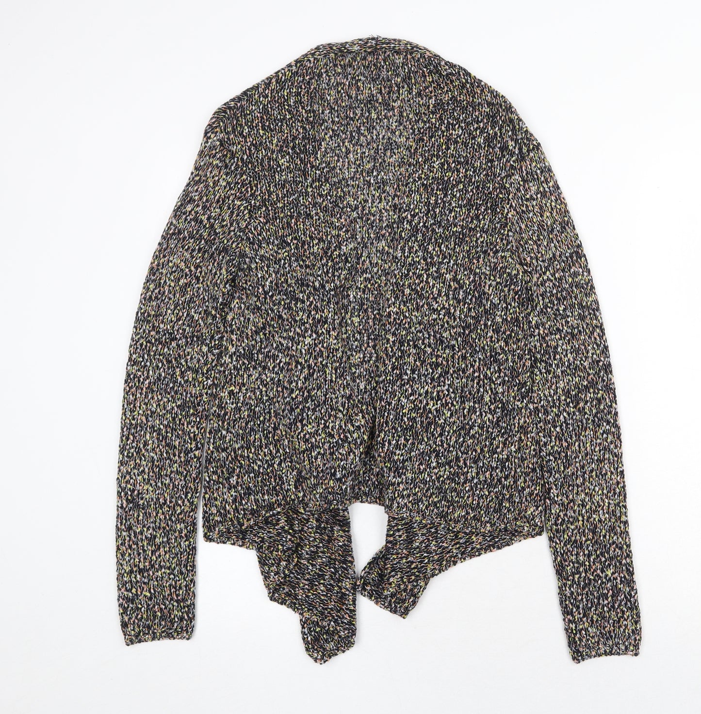 Zara Womens Multicoloured V-Neck Cotton Cardigan Jumper Size S
