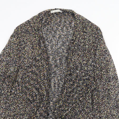 Zara Womens Multicoloured V-Neck Cotton Cardigan Jumper Size S