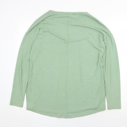 Dylan George Womens Green Round Neck Viscose Pullover Jumper Size S