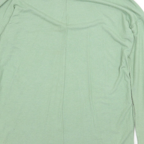 Dylan George Womens Green Round Neck Viscose Pullover Jumper Size S