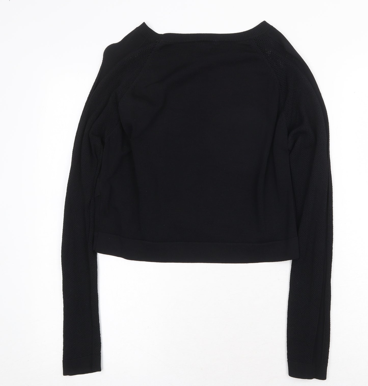 River Island Womens Black Boat Neck Viscose Pullover Jumper Size 16