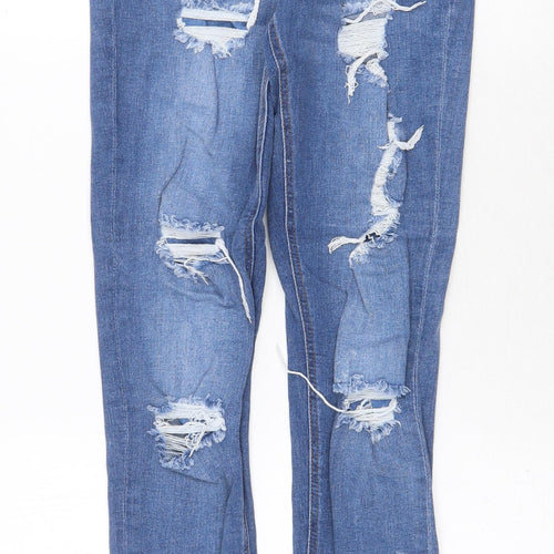 Denim & Co. Womens Blue Cotton Skinny Jeans Size 8 Regular Zip