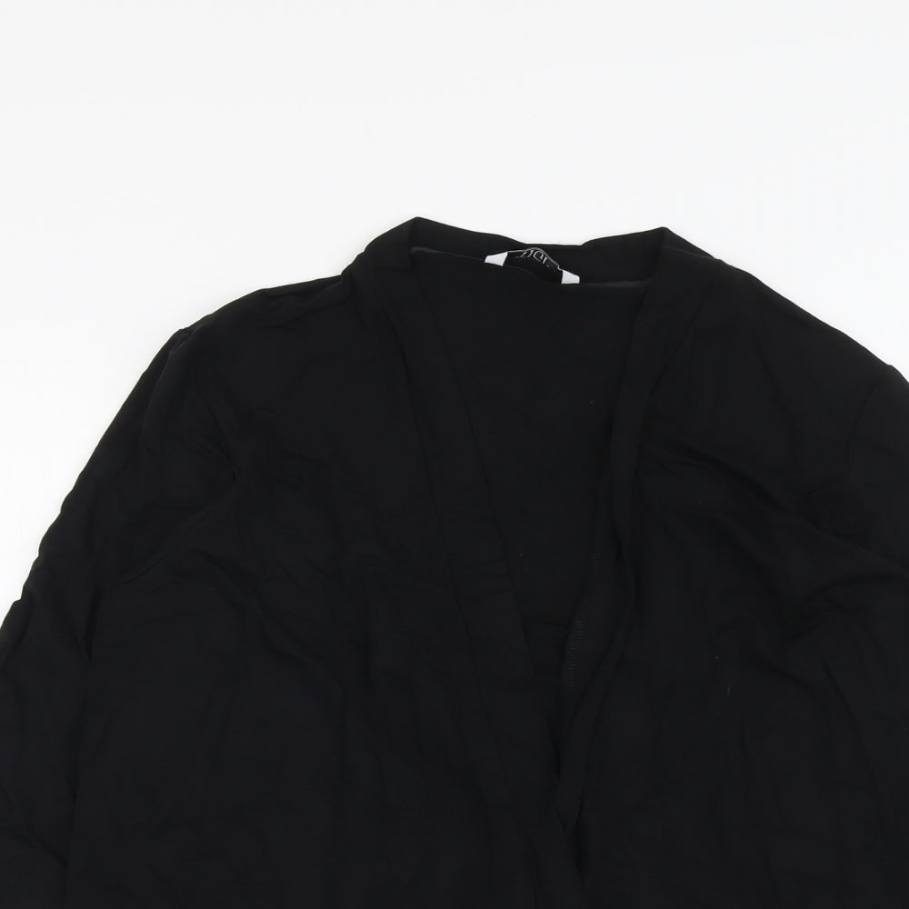 tigi Womens Black Viscose Kimono Blouse Size 16 V-Neck