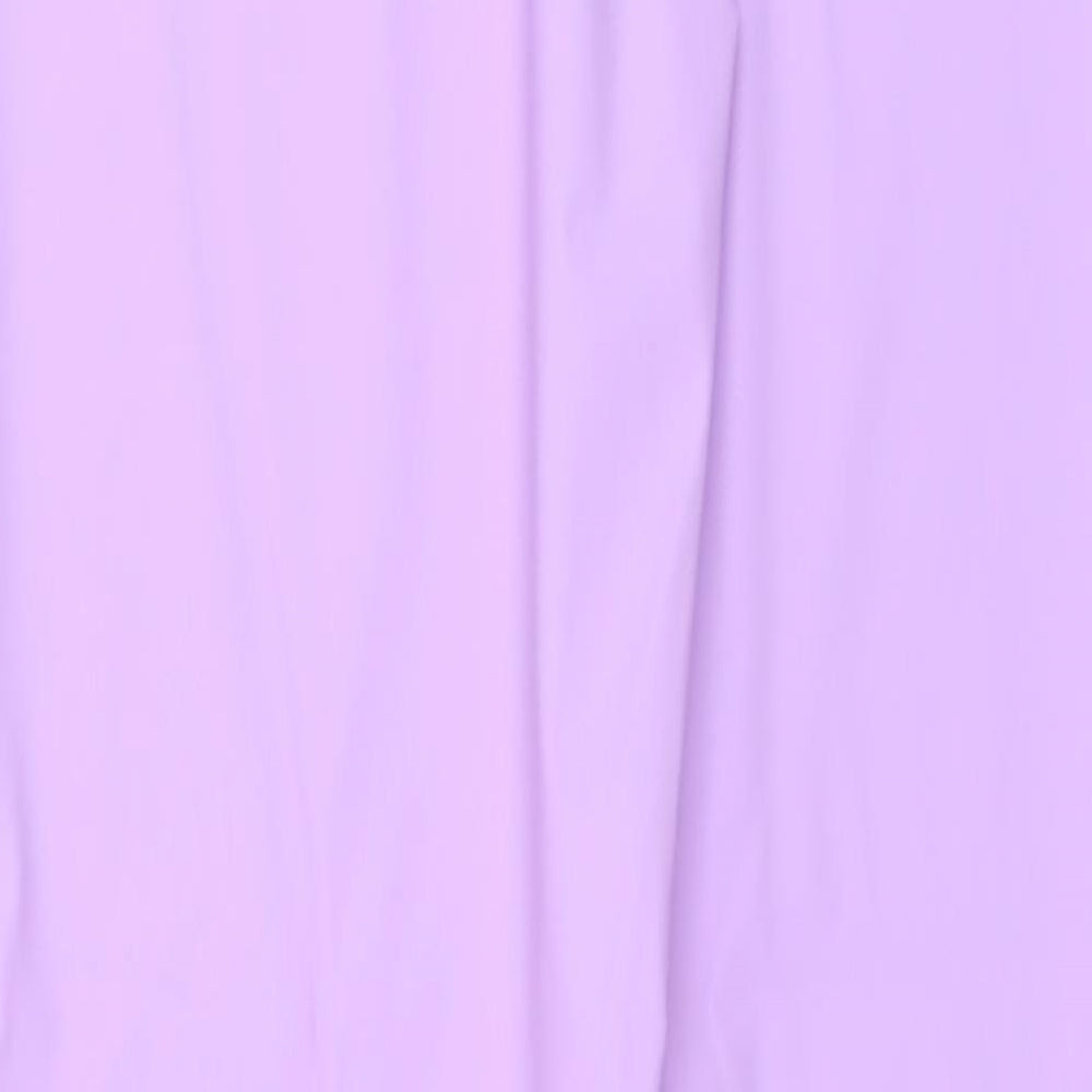 PRETTYLITTLETHING Womens Purple Polyester Capri Leggings Size 10 L29 in