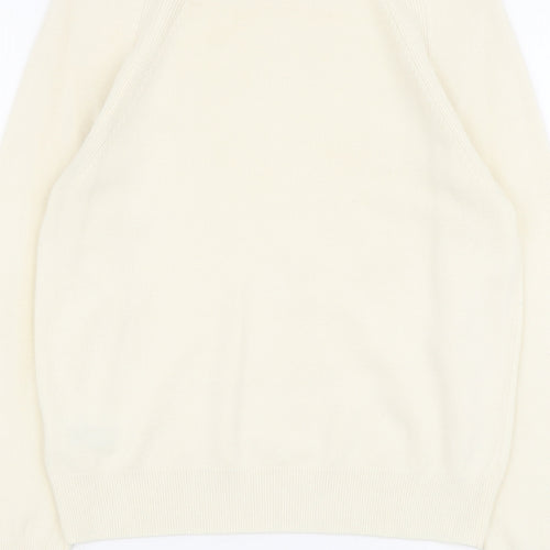 Marks and Spencer Womens Ivory Round Neck Acrylic Pullover Jumper Size 8