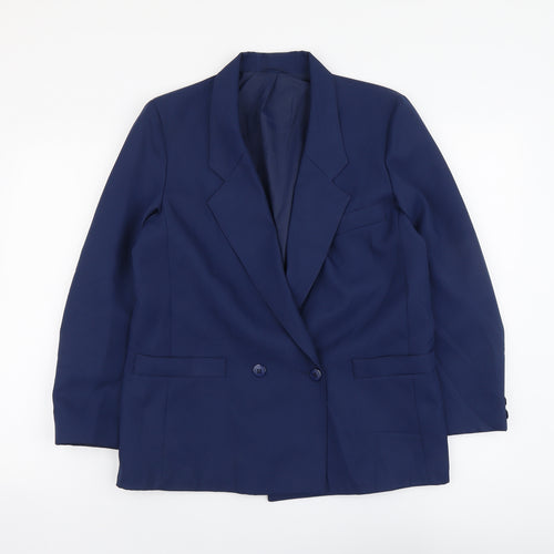 Littlewoods Womens Blue Polyester Jacket Suit Jacket Size 14