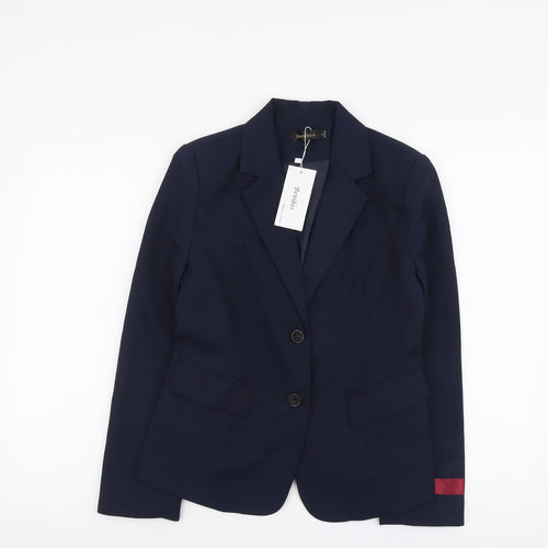 Benibos Womens Blue Polyester Jacket Blazer Size S