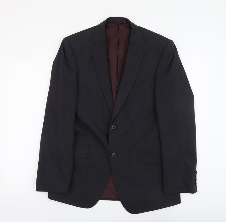 Marks and Spencer Mens Grey Wool Jacket Blazer Size M Regular