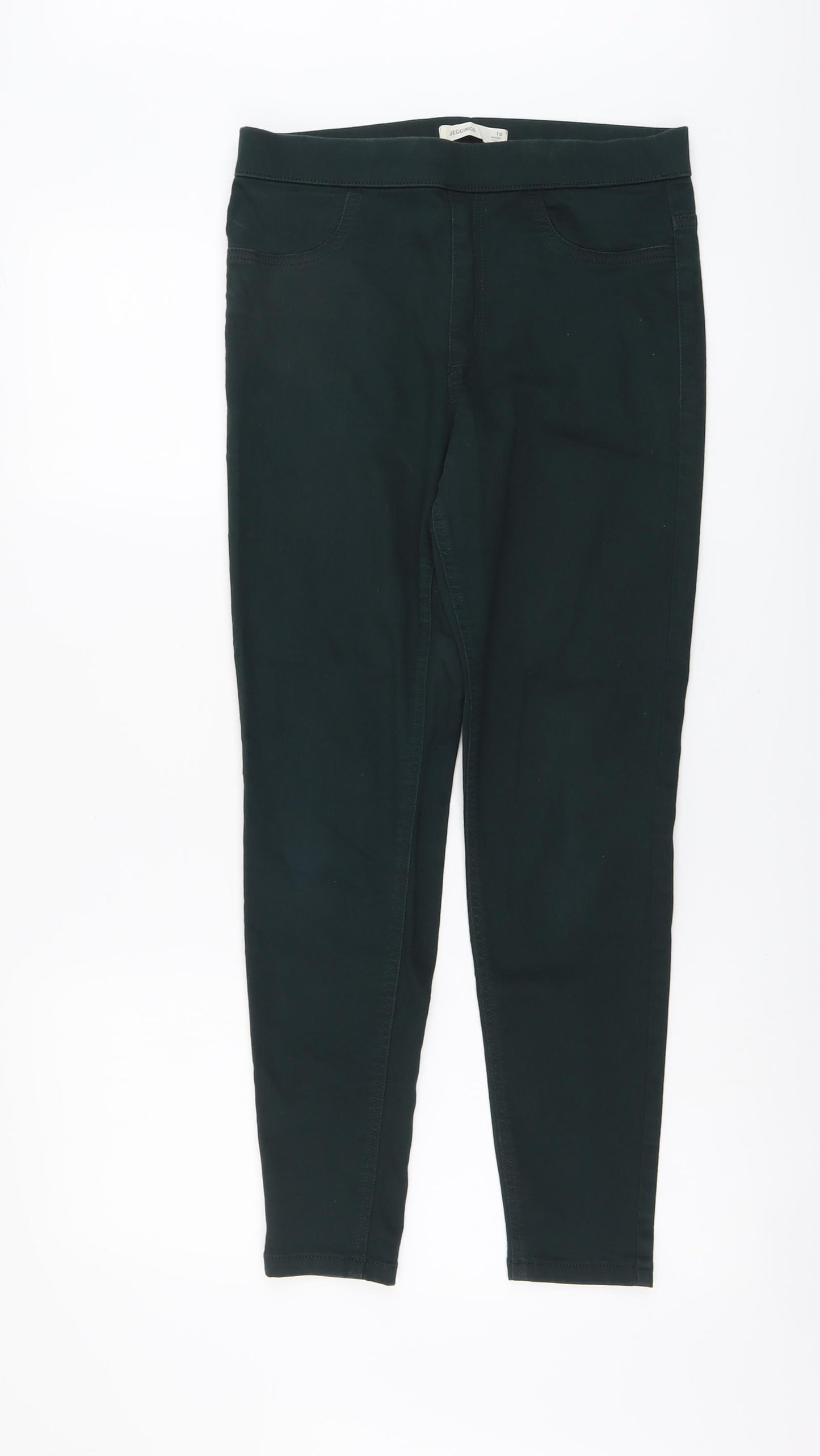 Marks and Spencer Womens Green Cotton Jegging Jeans Size 10 L26 in Regular