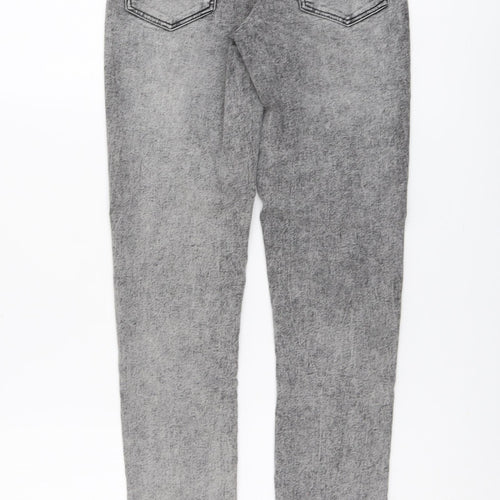 Denim & Co. Womens Grey Cotton Skinny Jeans Size 4XL L28 in Regular Button