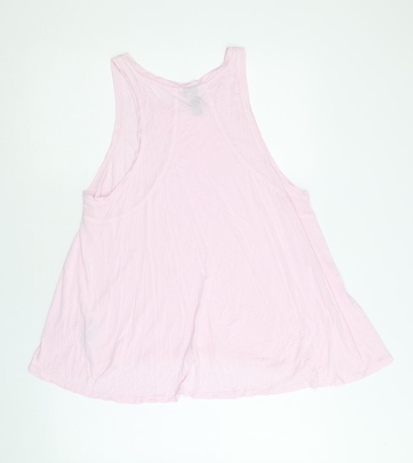 Sweaty Betty Womens Pink Viscose Basic Tank Size L Scoop Neck Pullover