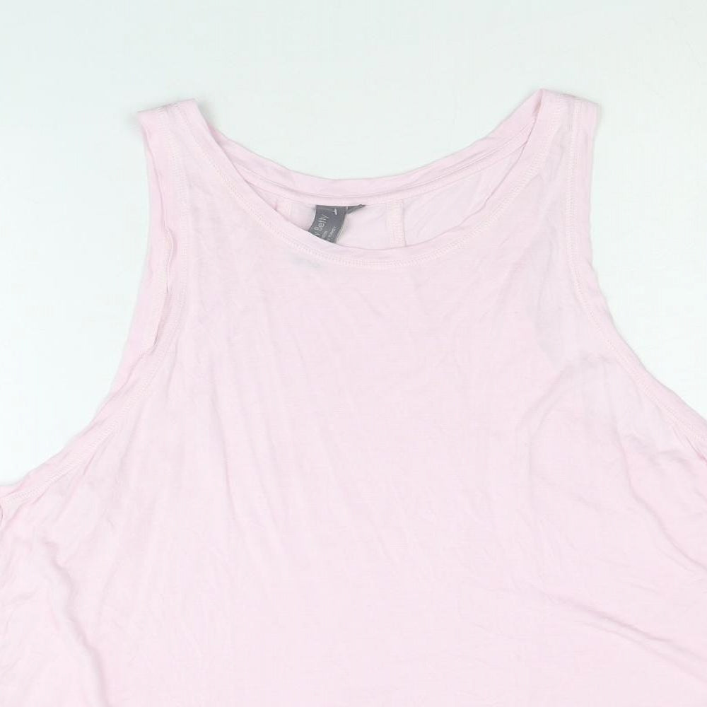 Sweaty Betty Womens Pink Viscose Basic Tank Size L Scoop Neck Pullover