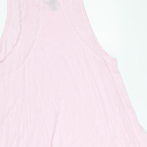 Sweaty Betty Womens Pink Viscose Basic Tank Size L Scoop Neck Pullover