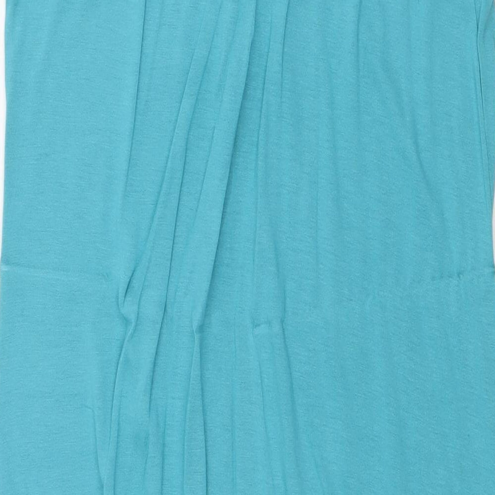 George Womens Blue Viscose Basic Tank Size 12 Scoop Neck