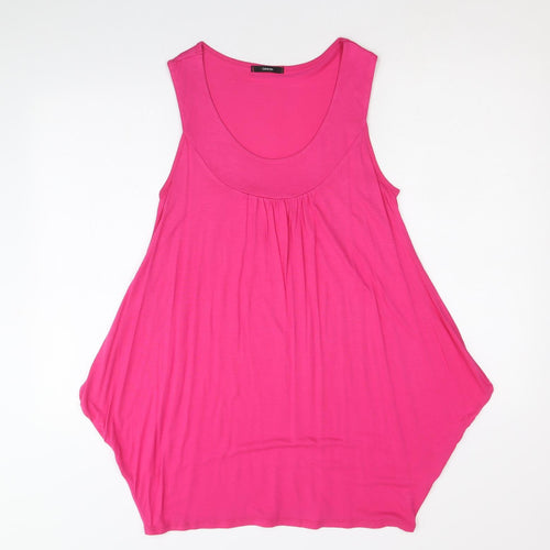 George Womens Pink Viscose Trapeze & Swing Size 12 Scoop Neck Pullover