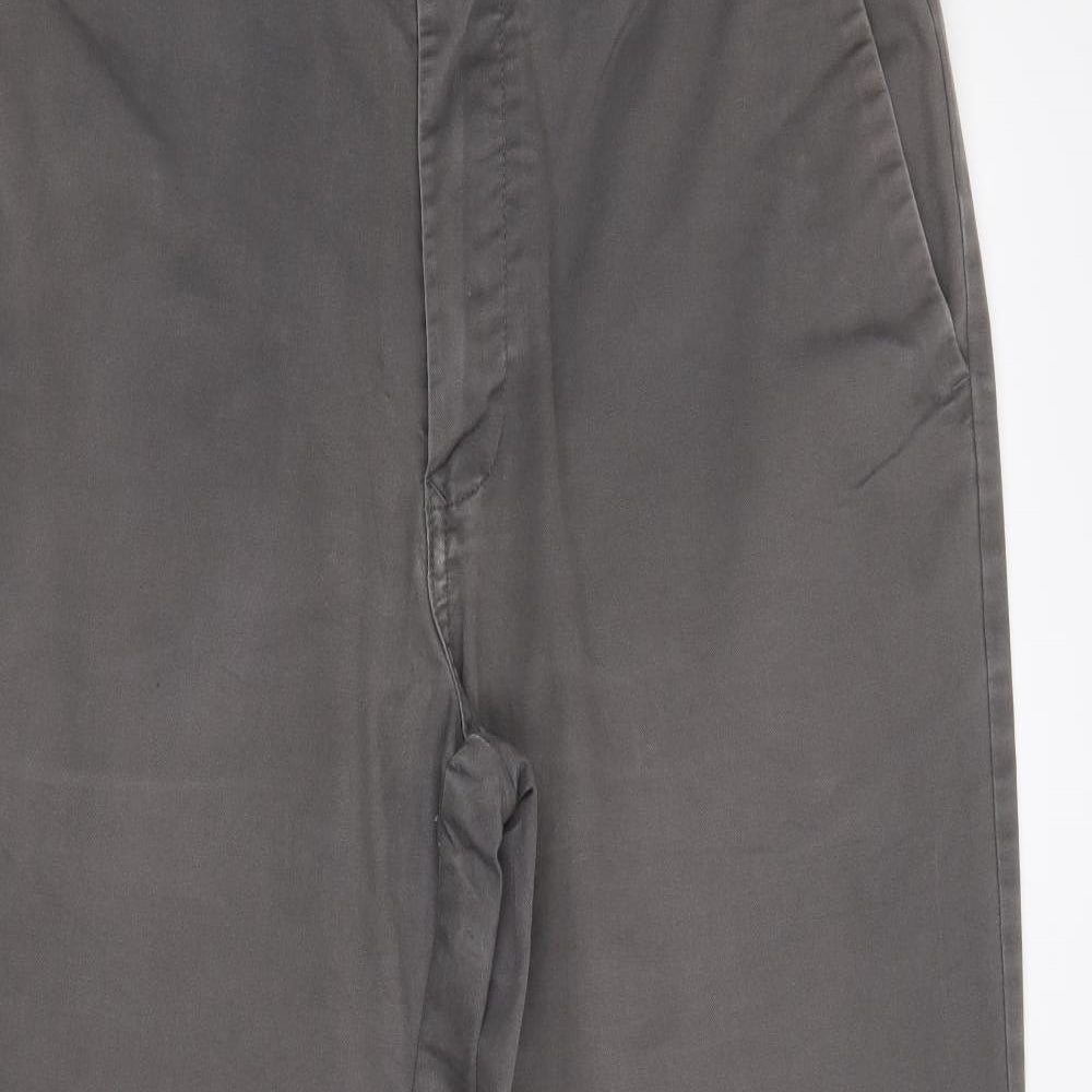 Blue Harbour Mens Grey Cotton Trousers Size 34 in Regular Zip