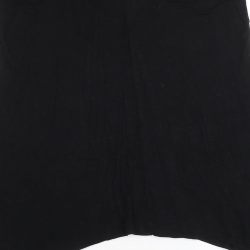 New Look Womens Black Viscose Basic Tank Size 10 Round Neck