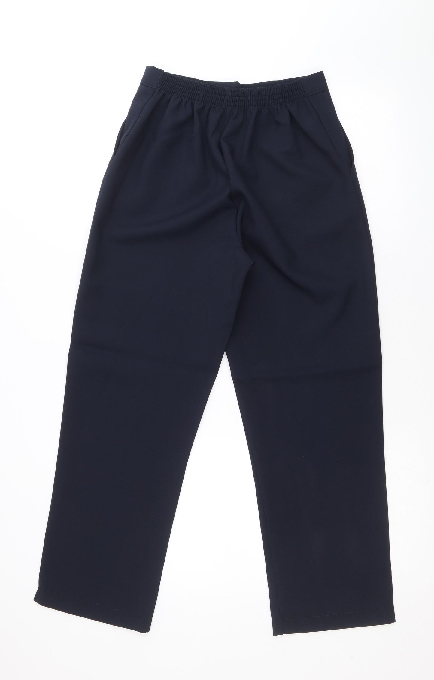 Preworn Womens Blue Polyester Trousers Size 10 Regular