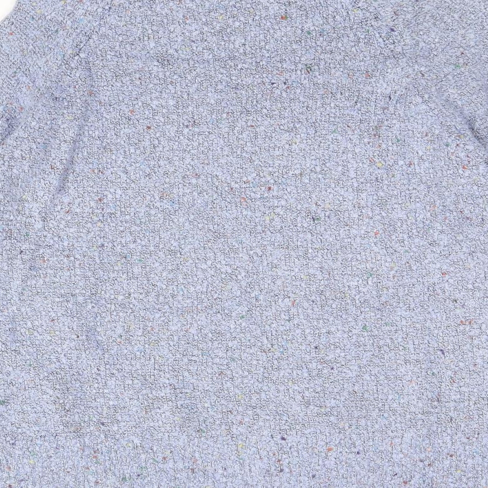 M&Co Womens Blue Roll Neck Acrylic Pullover Jumper Size 18