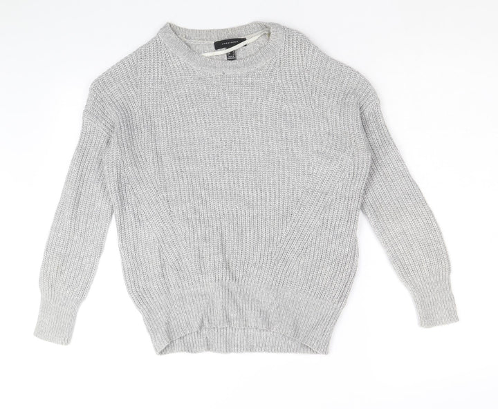 Atmosphere Womens Grey Round Neck Acrylic Pullover Jumper Size 8