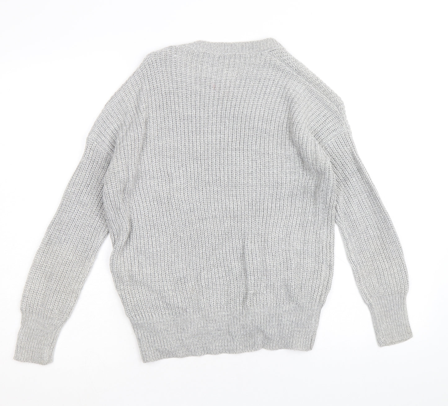 Atmosphere Womens Grey Round Neck Acrylic Pullover Jumper Size 8