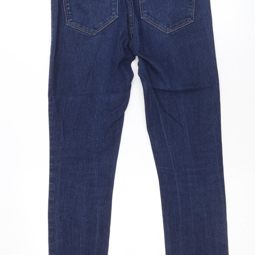 &Denim Womens Blue Cotton Straight Jeans Size 28 in Regular Zip
